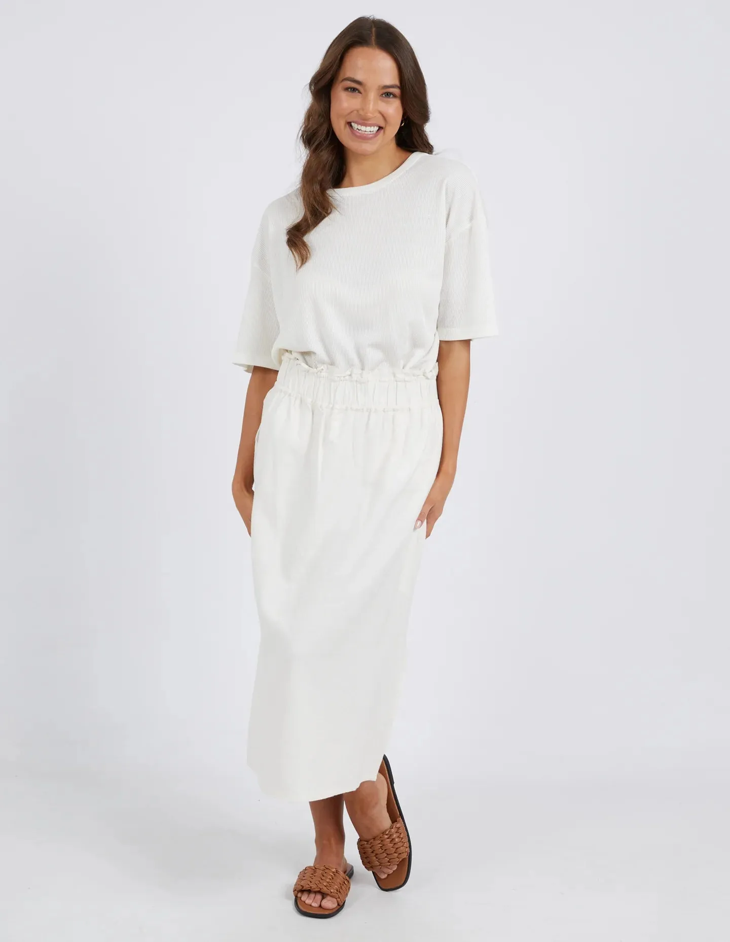 Clem Midi Skirt - Toasted Coconut