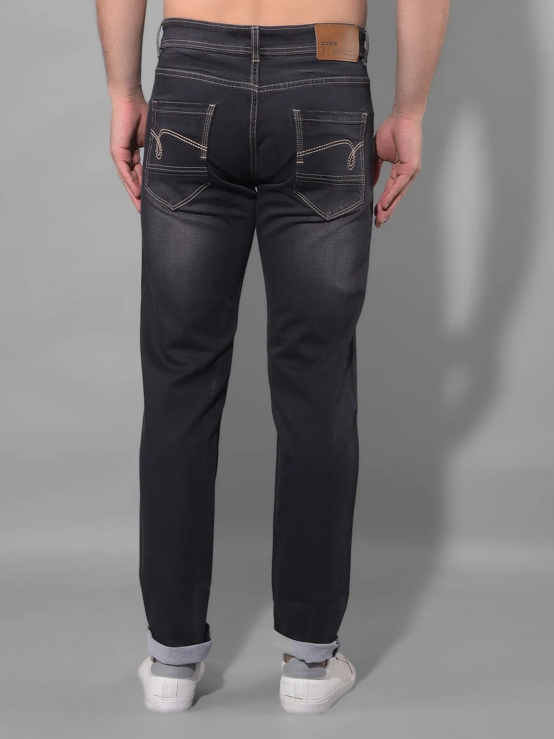 COBB Dark Grey Narrow Fit Premium Jeans