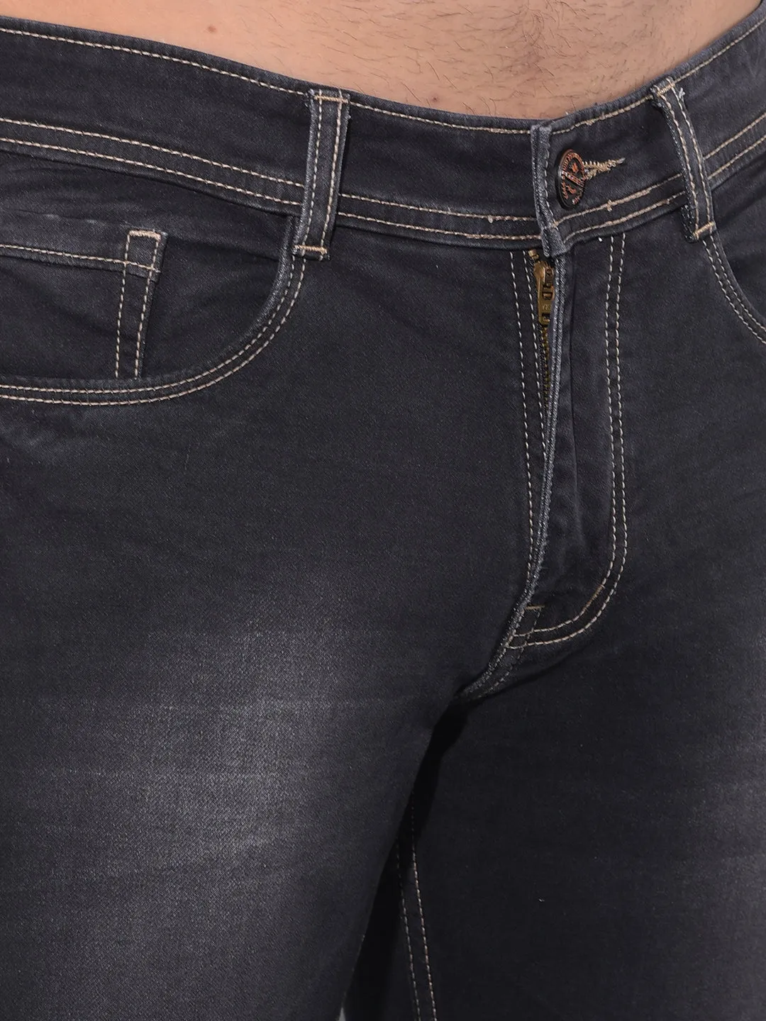 COBB Dark Grey Narrow Fit Premium Jeans