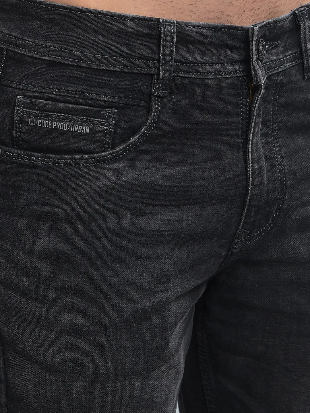 COBB DARK GREY STRAIGHT FIT PREMIUM JEANS