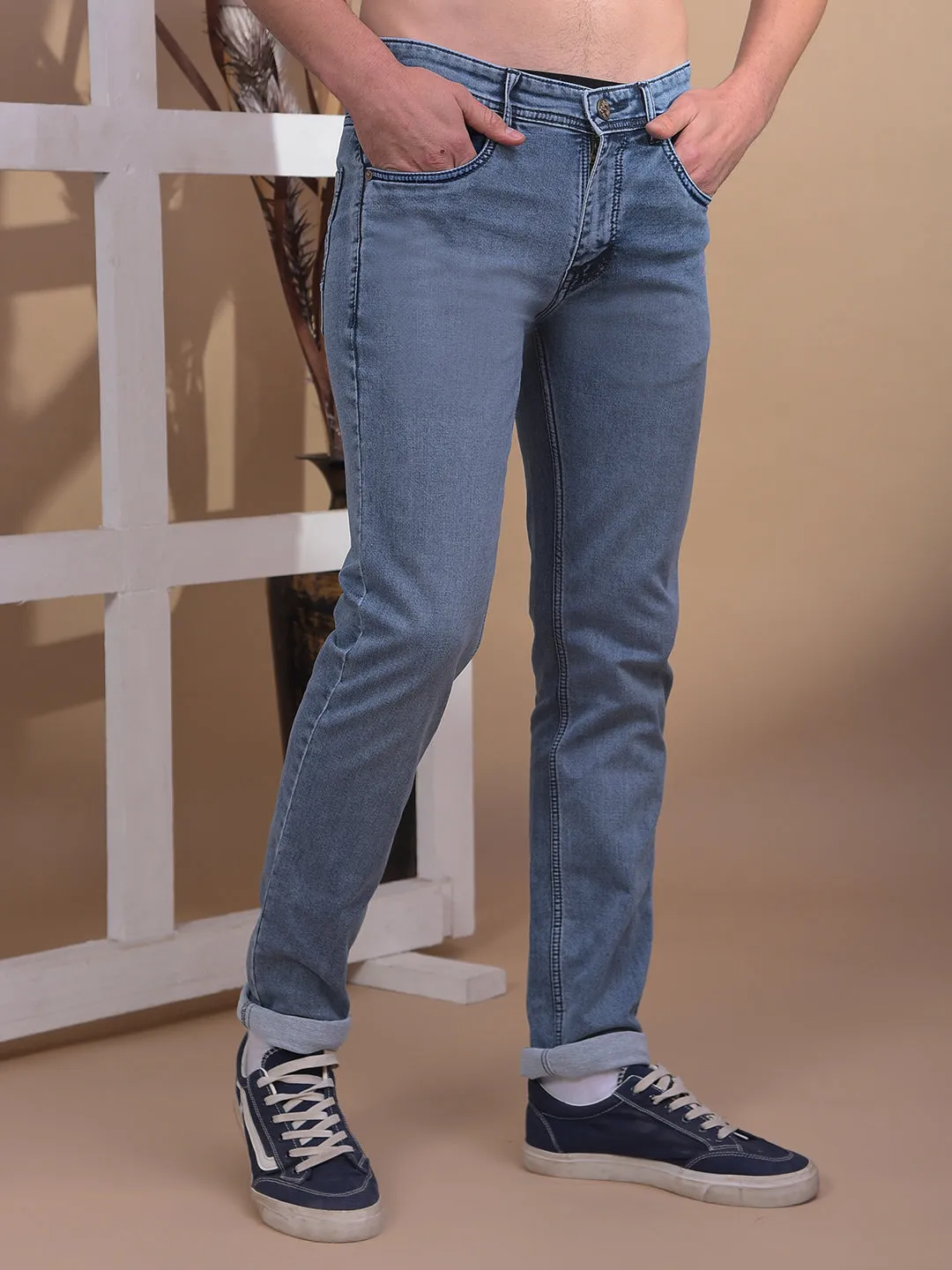 COBB MEDIUM BLUE NARROW-FIT PREMIUM JEANS