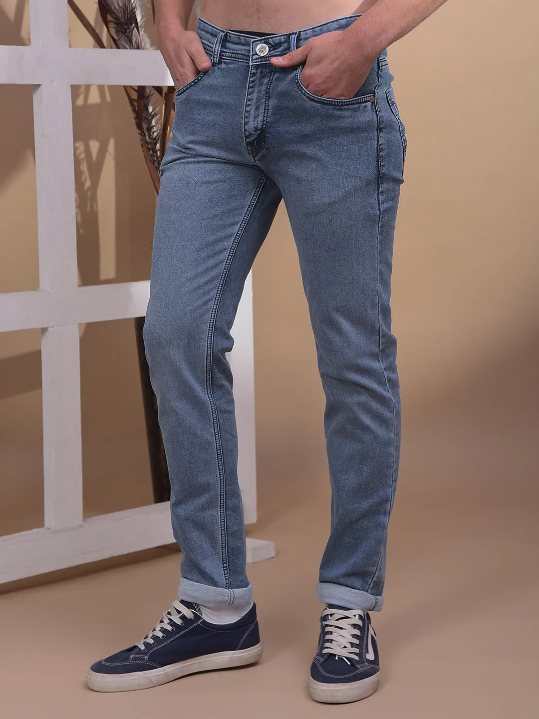COBB MEDIUM BLUE NARROW-FIT PREMIUM JEANS