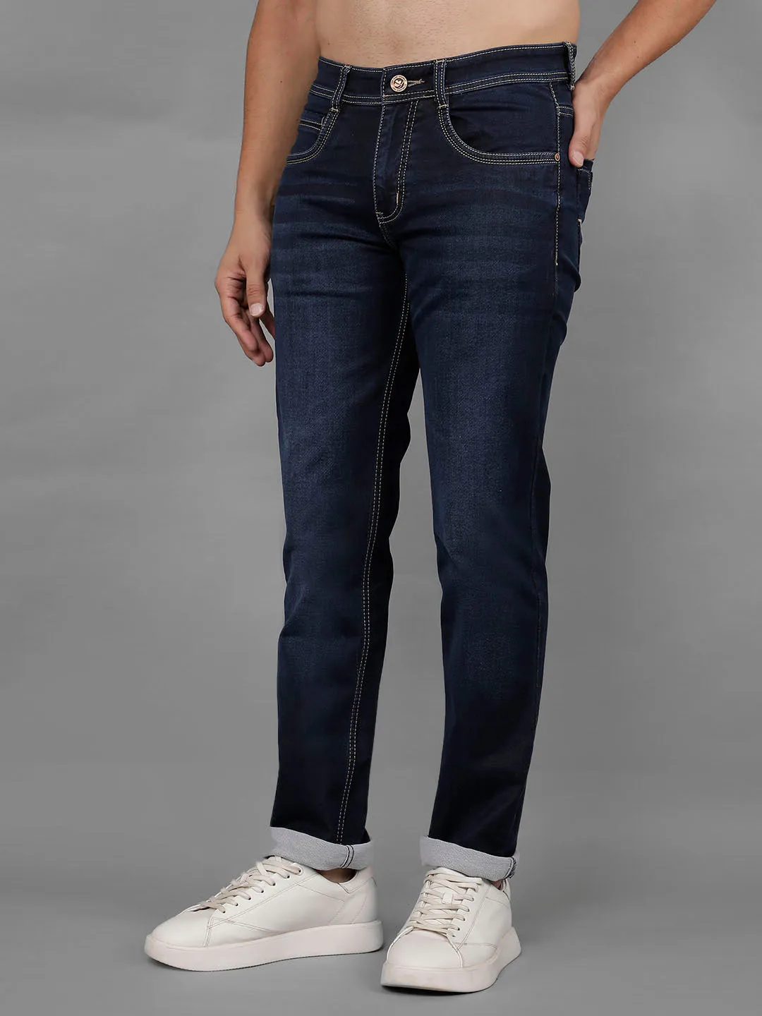 COBB Mens Navy Blue Jeans