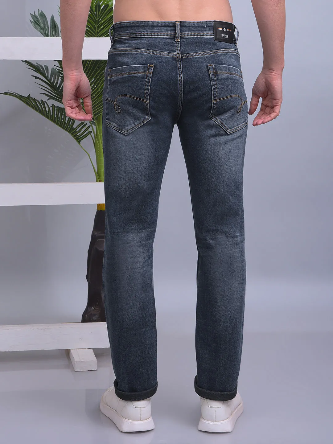 COBB NAVY NARROW-FIT PREMIUM JEANS