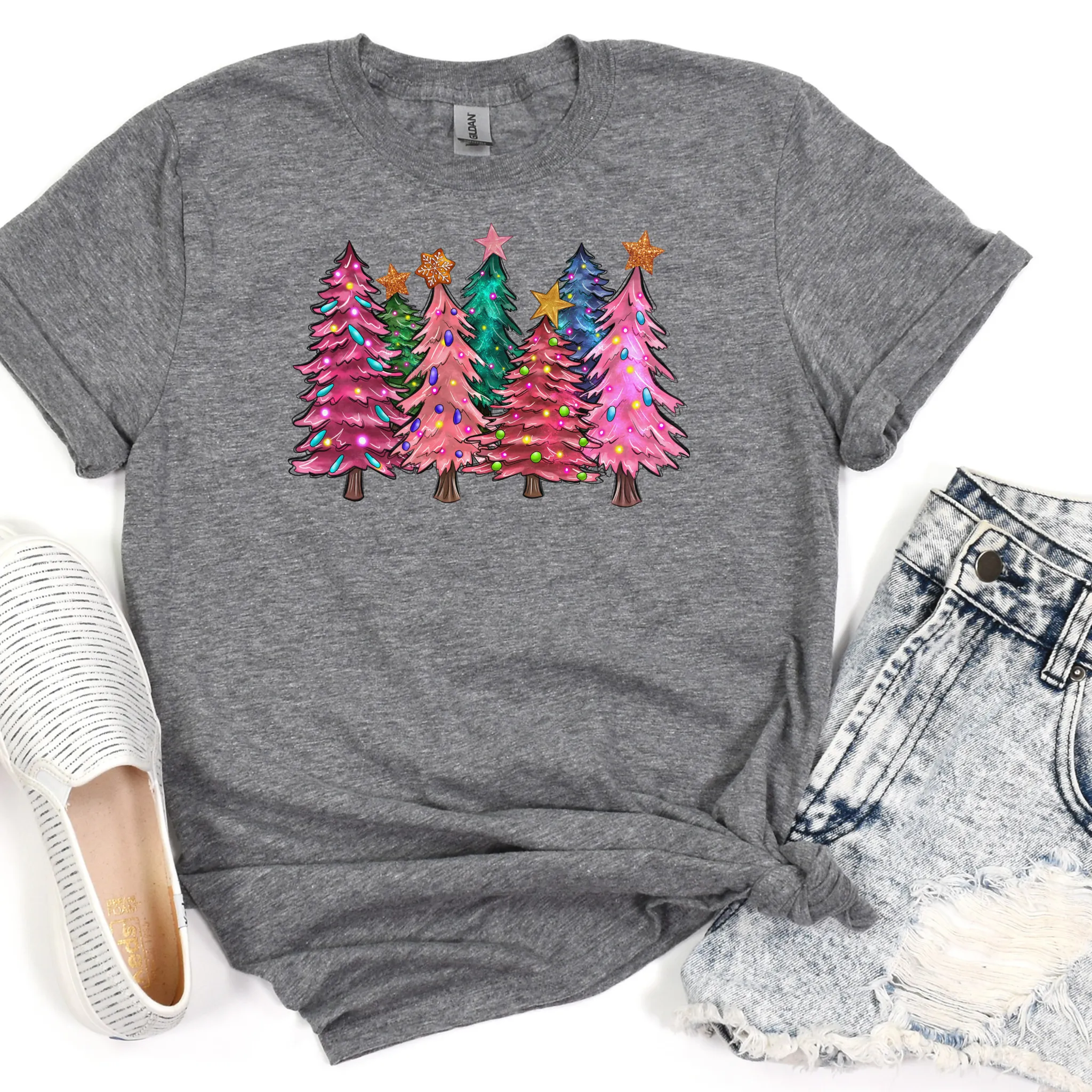 Colorful Christmas Trees T-Shirt