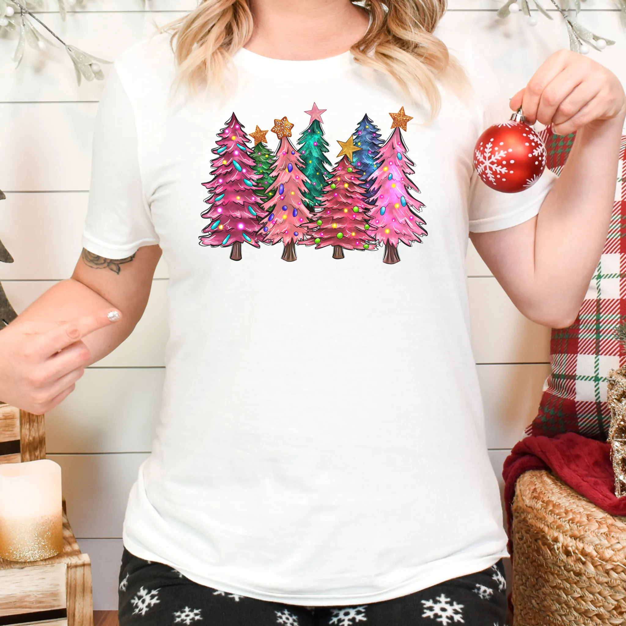 Colorful Christmas Trees T-Shirt