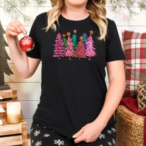 Colorful Christmas Trees T-Shirt