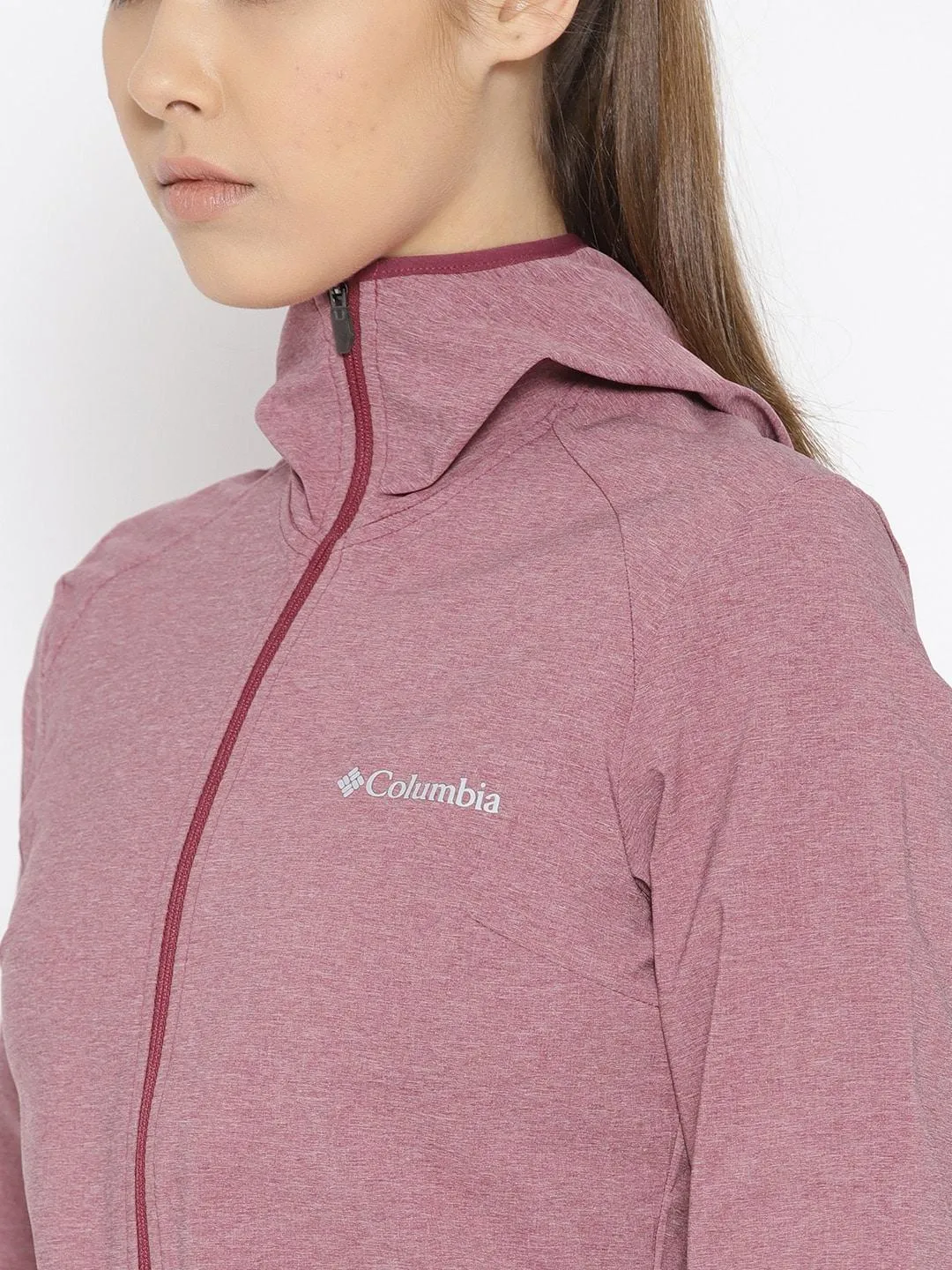 Columbia Women Pink Heather Canyon Soft Shell Jacket