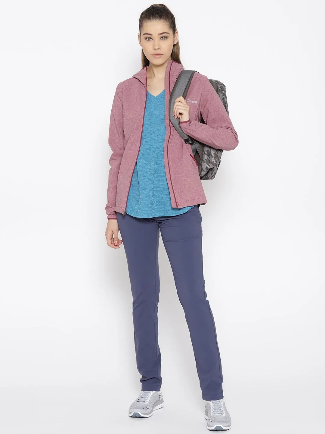 Columbia Women Pink Heather Canyon Soft Shell Jacket