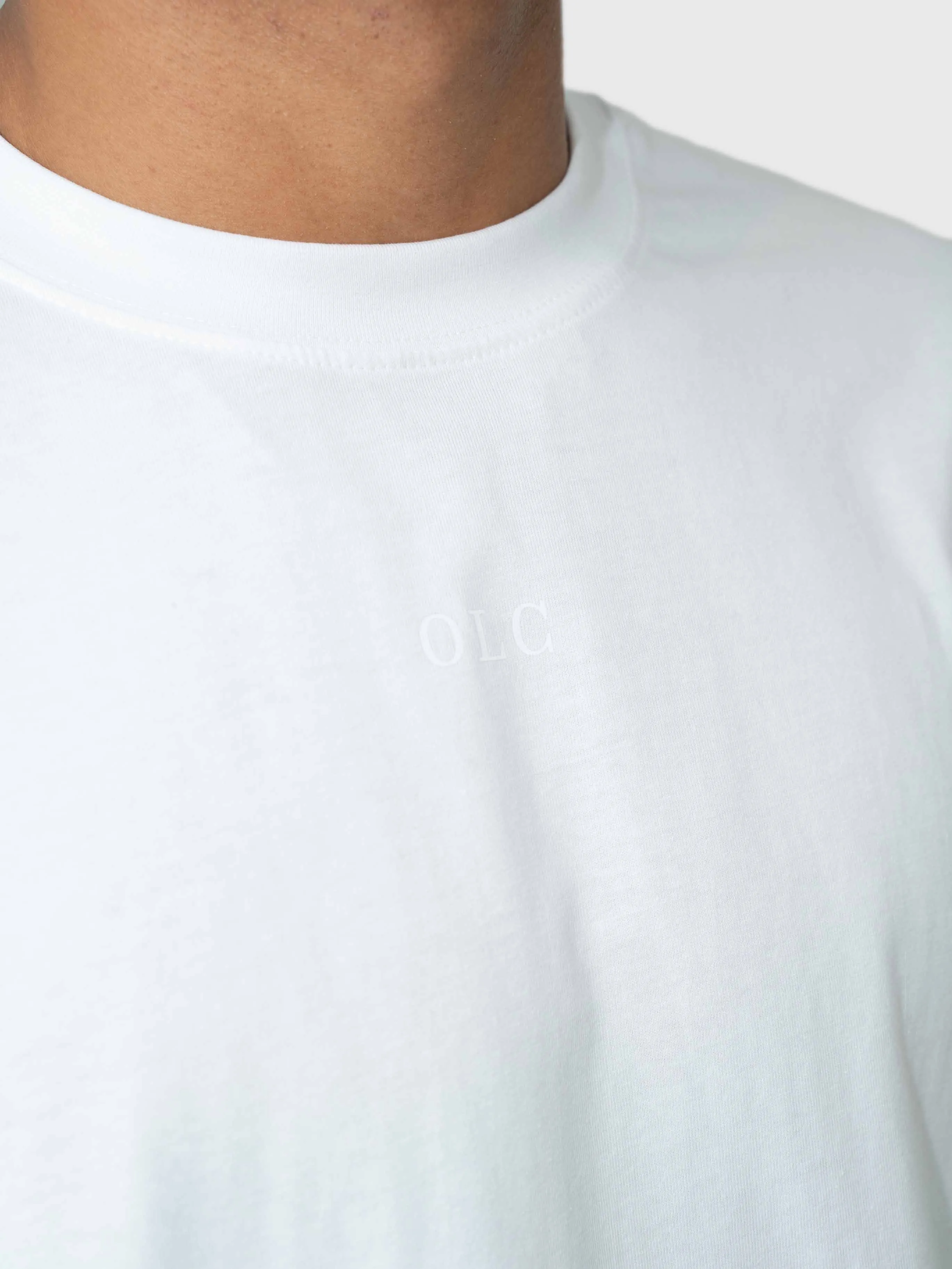 Confidence Box Tee - White/Petroleum Blue