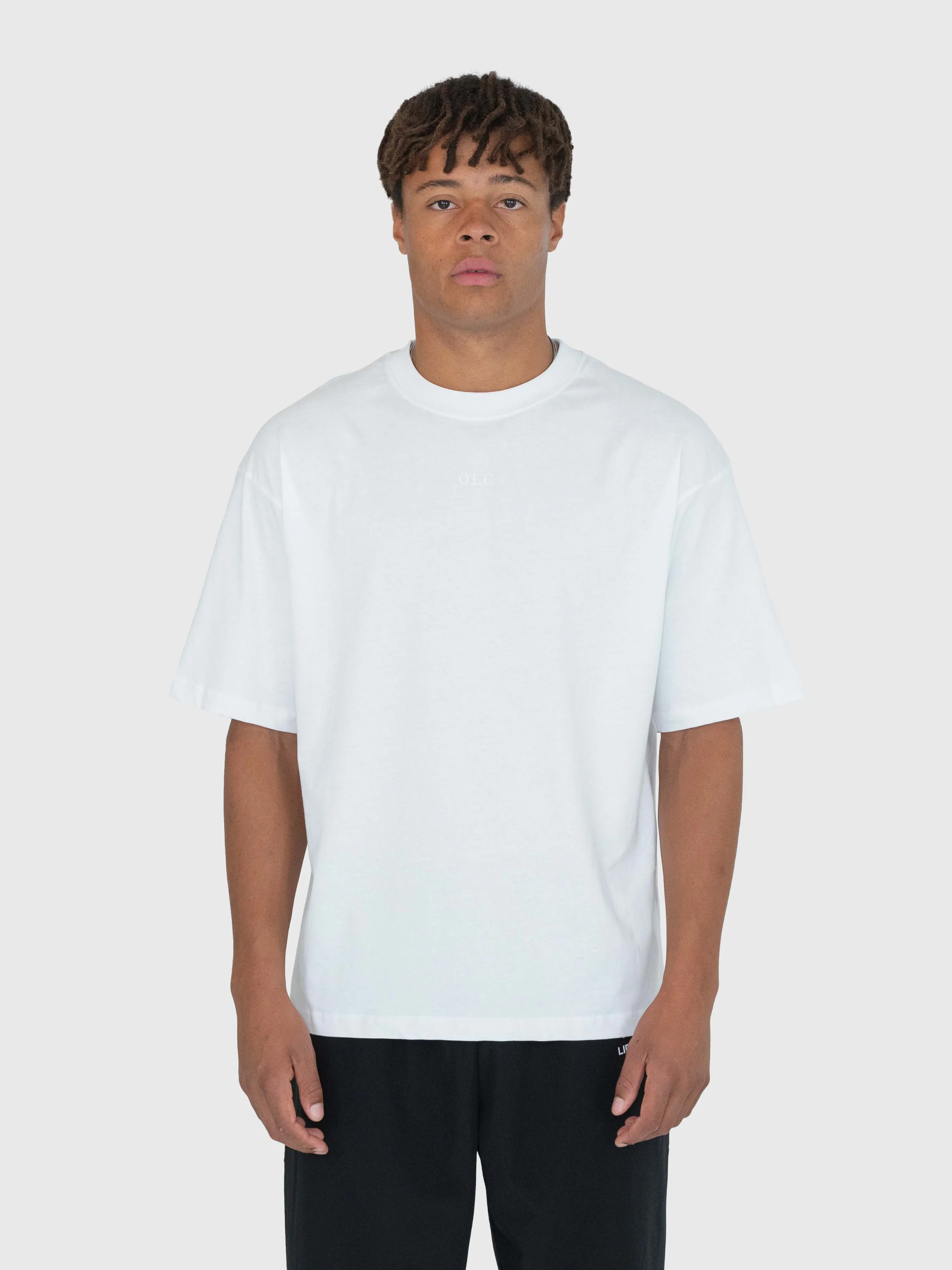 Confidence Box Tee - White/Petroleum Blue