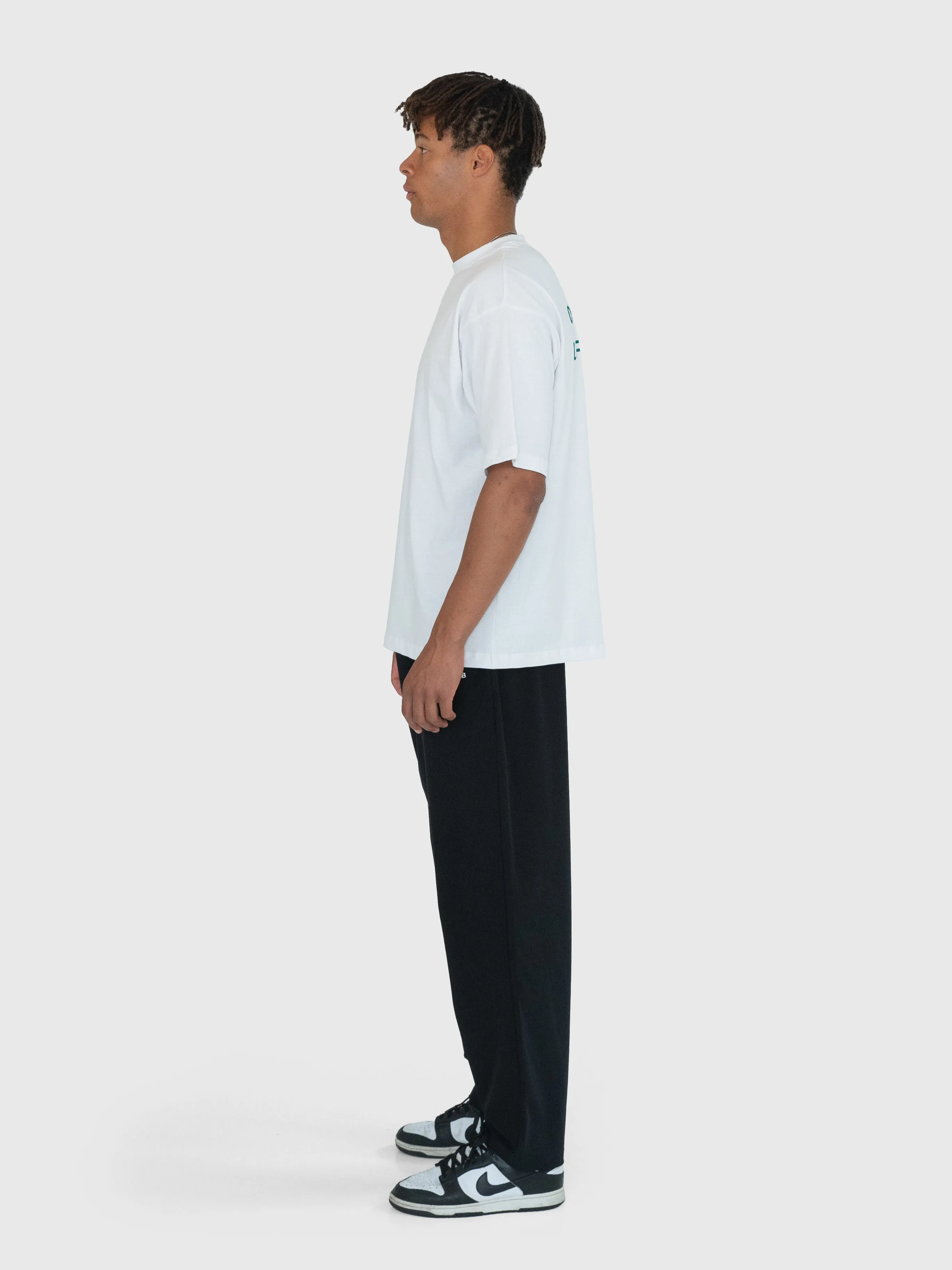 Confidence Box Tee - White/Petroleum Blue