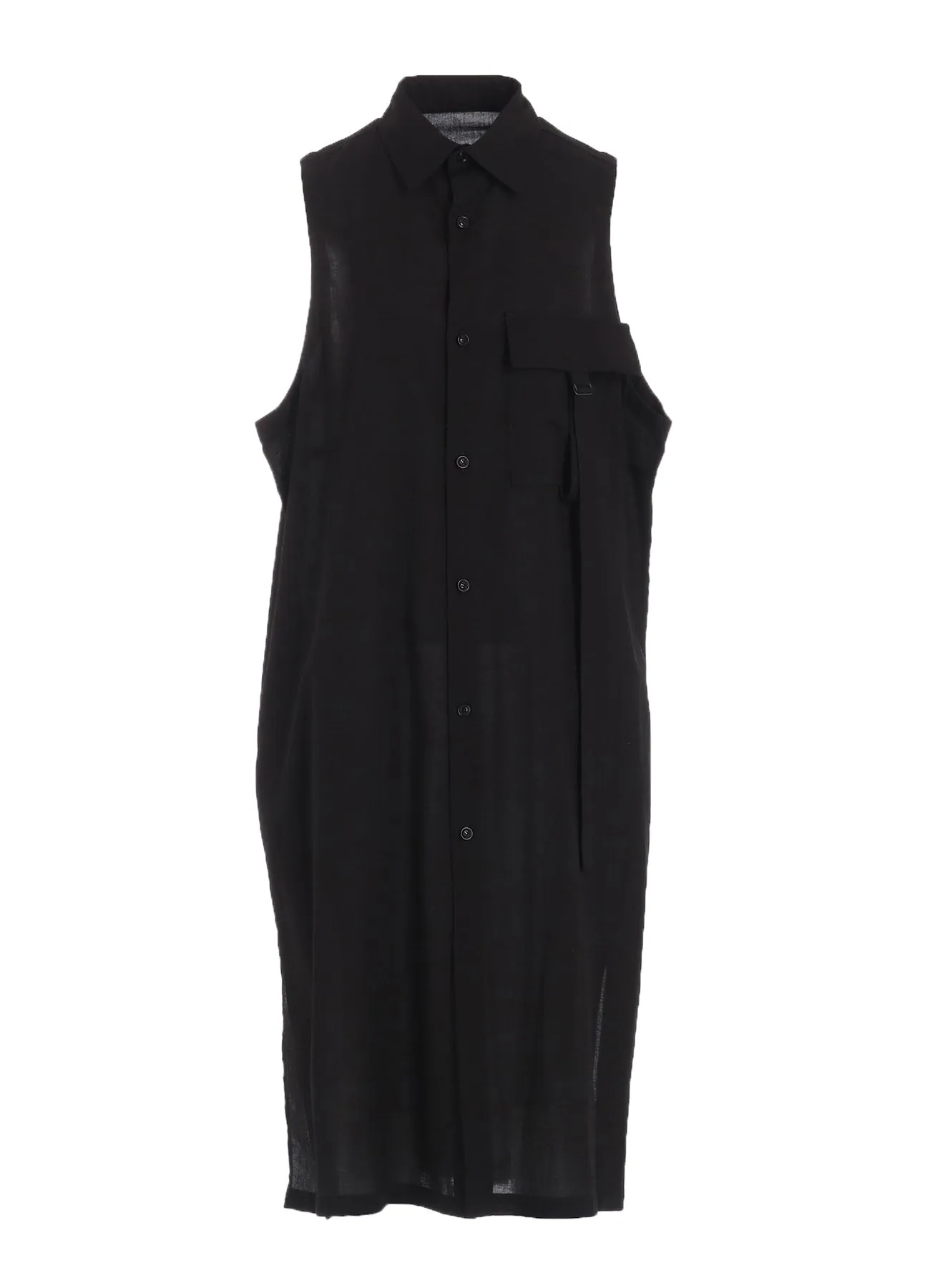 COTTON BOYLE VIYELLA SLEEVELESS SHIRT DRESS