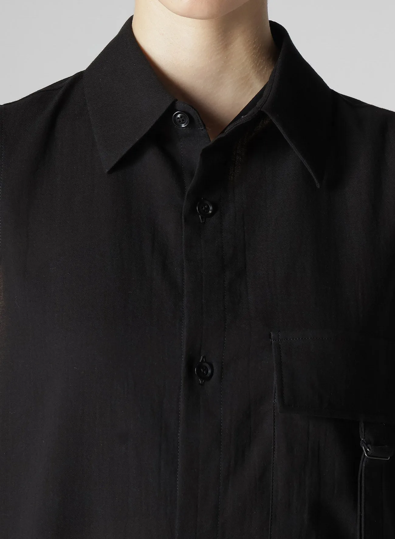 COTTON BOYLE VIYELLA SLEEVELESS SHIRT DRESS