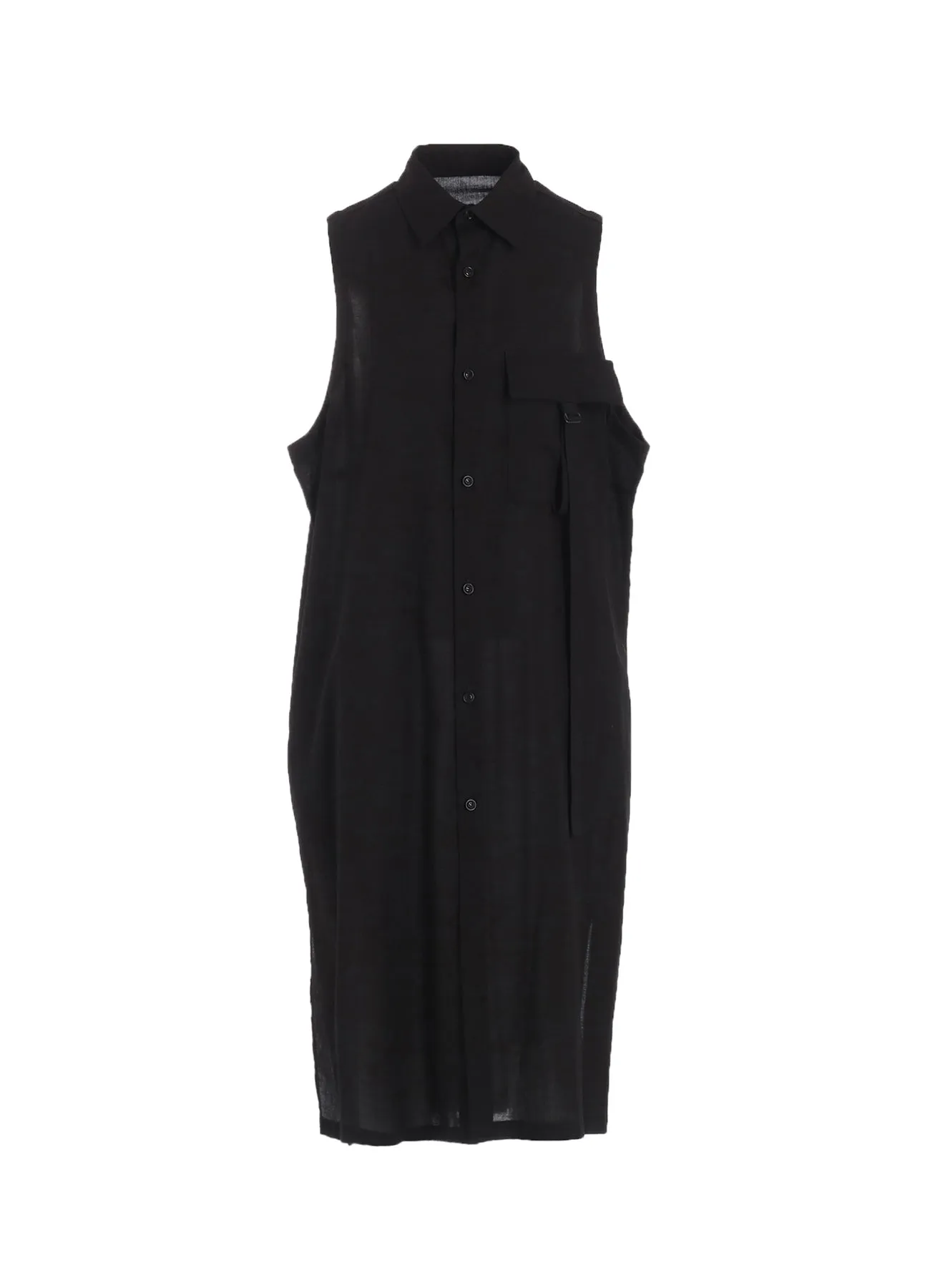 COTTON BOYLE VIYELLA SLEEVELESS SHIRT DRESS