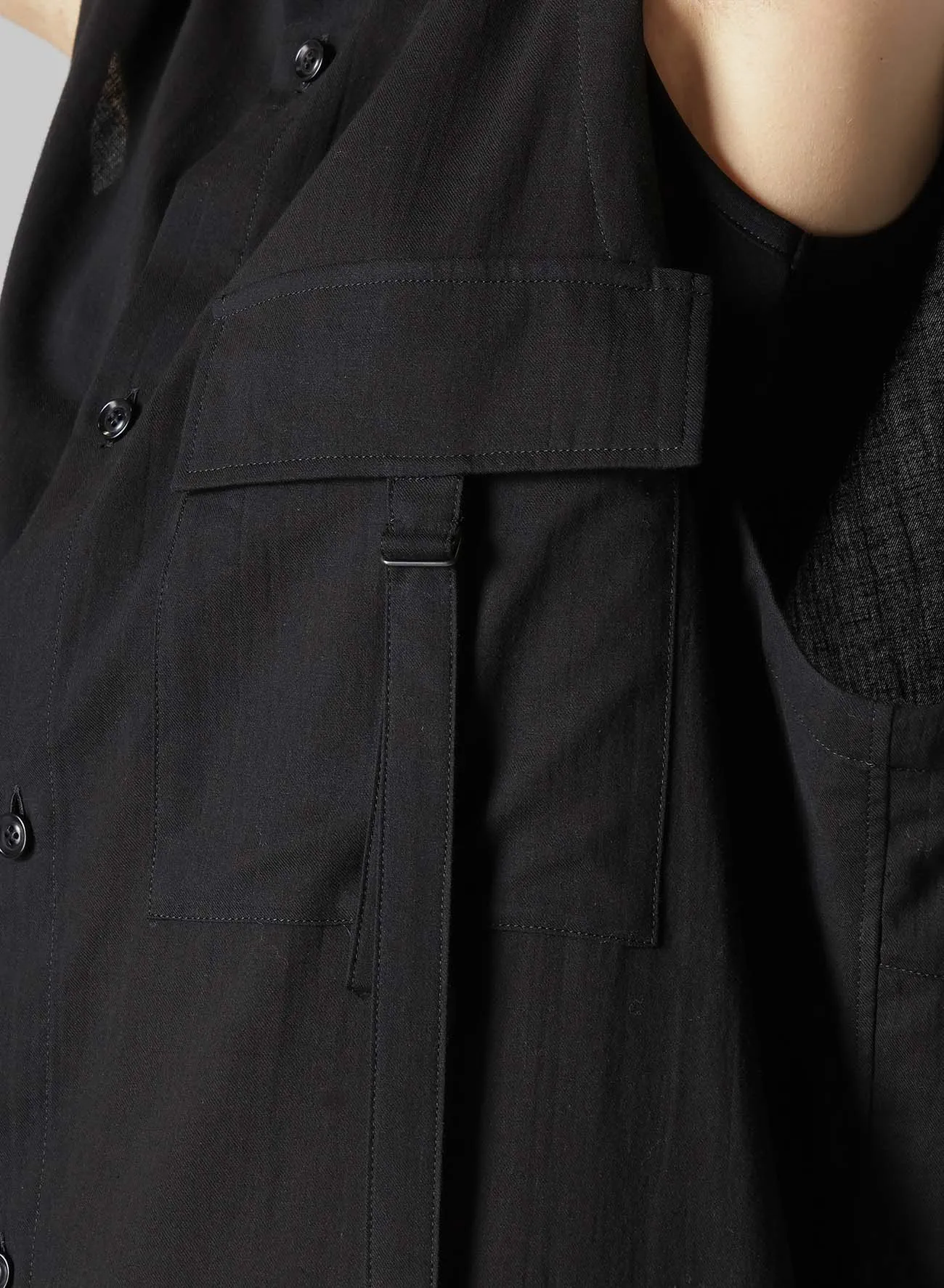 COTTON BOYLE VIYELLA SLEEVELESS SHIRT DRESS