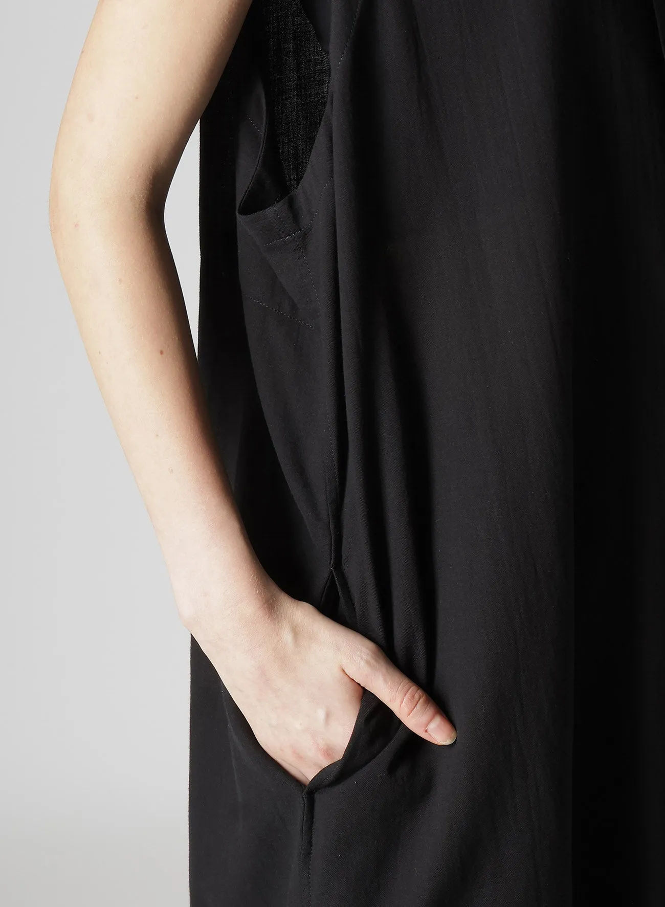 COTTON BOYLE VIYELLA SLEEVELESS SHIRT DRESS