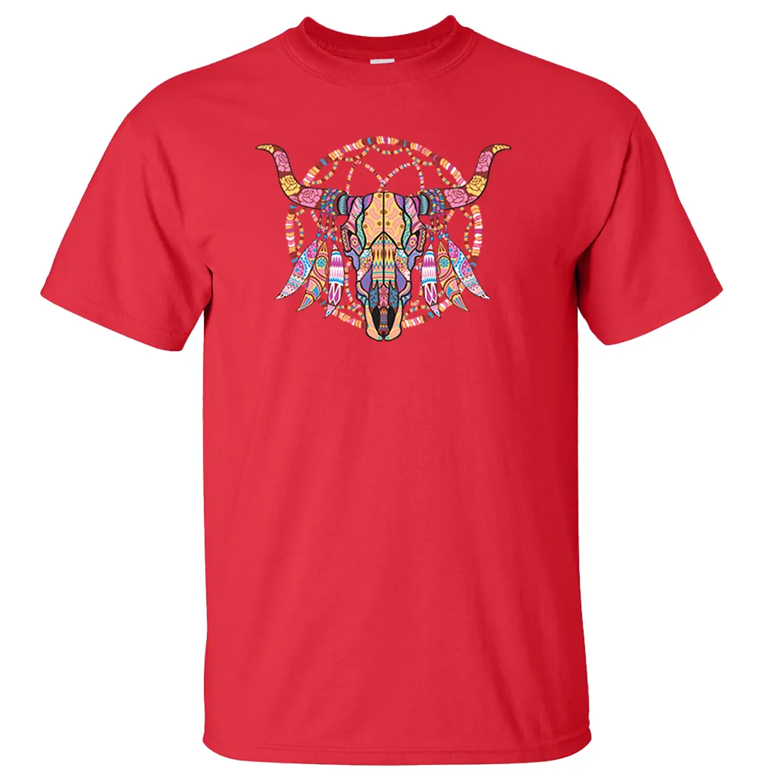 Cow Skull Mosaic Asst Colors T-shirt/tee