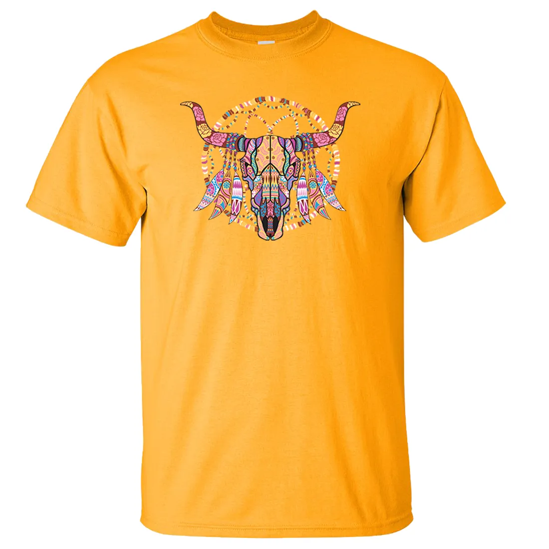 Cow Skull Mosaic Asst Colors T-shirt/tee