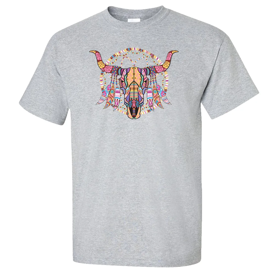 Cow Skull Mosaic Asst Colors T-shirt/tee