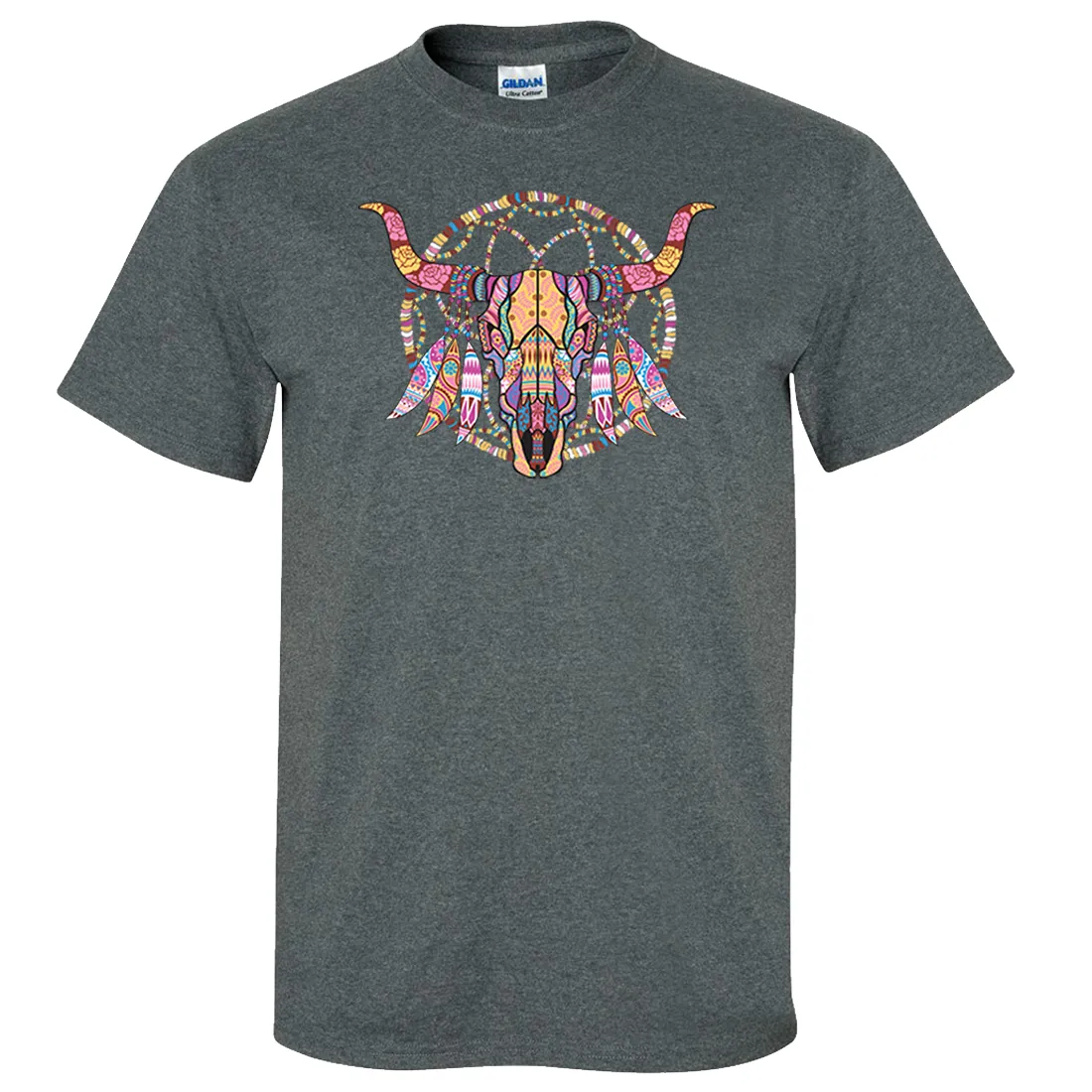 Cow Skull Mosaic Asst Colors T-shirt/tee