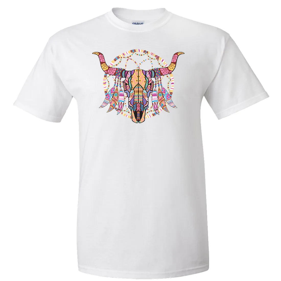 Cow Skull Mosaic Asst Colors T-shirt/tee