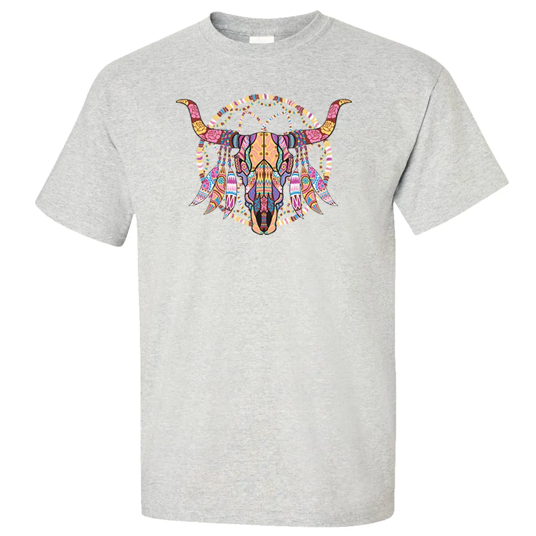 Cow Skull Mosaic Asst Colors T-shirt/tee
