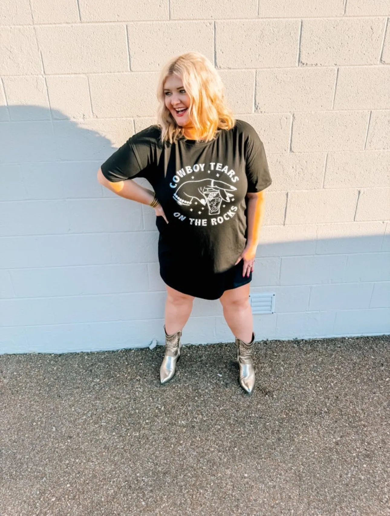 Cowboy Tears T-Shirt Dress