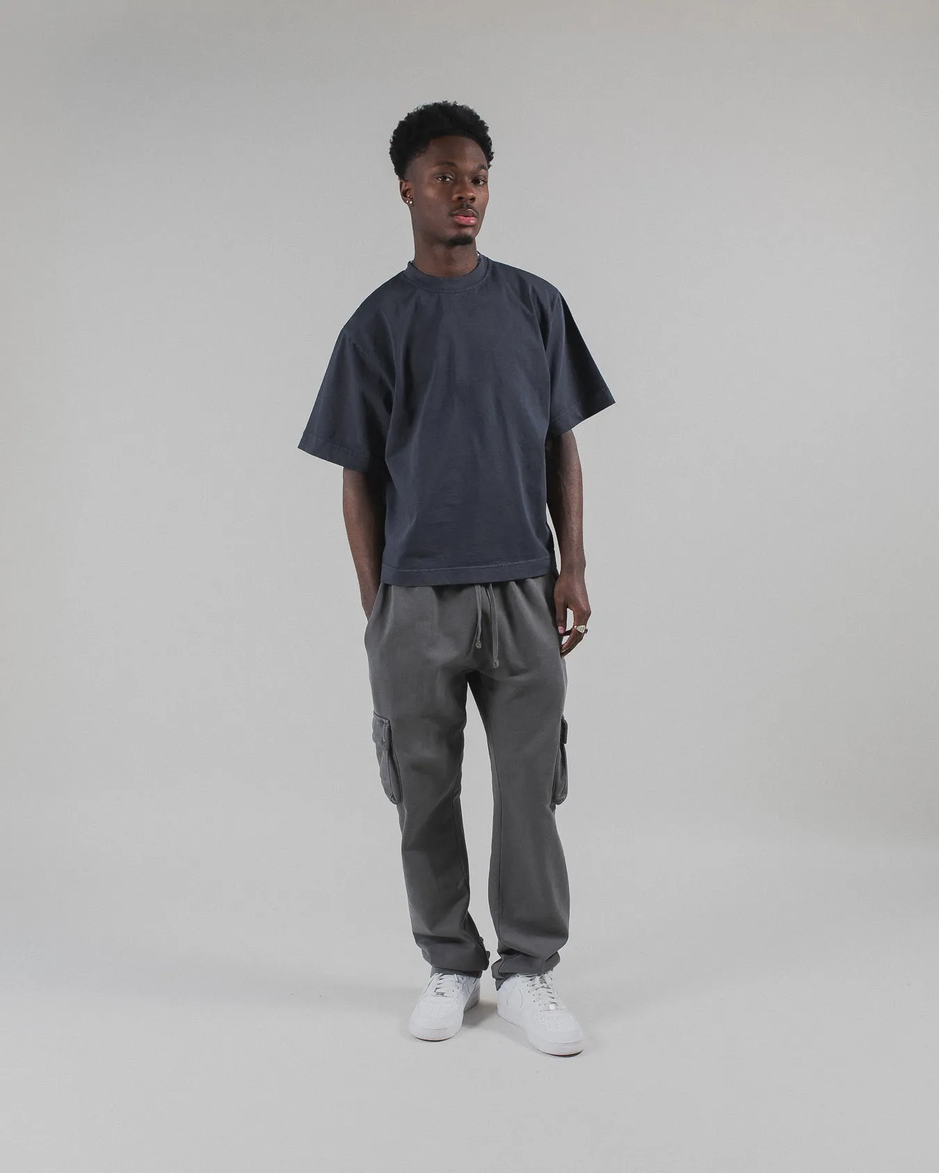 Cropped T-Shirt - Vintage Navy