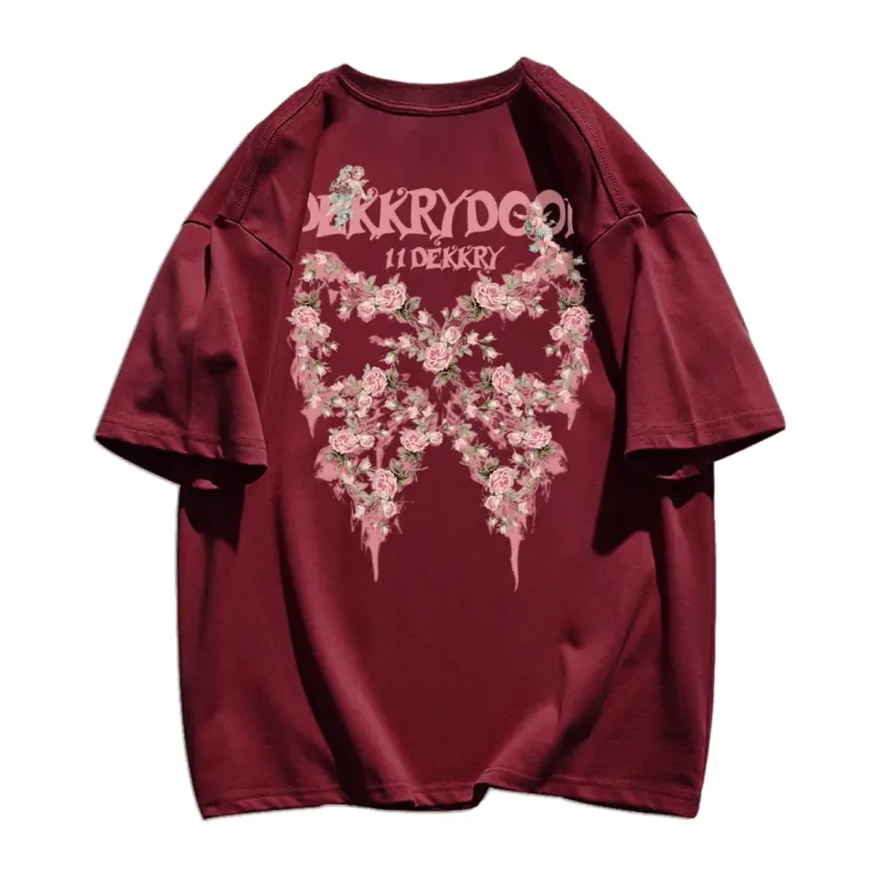 Crush Skull | Urban Flower Butterfly Graphic T-shirt