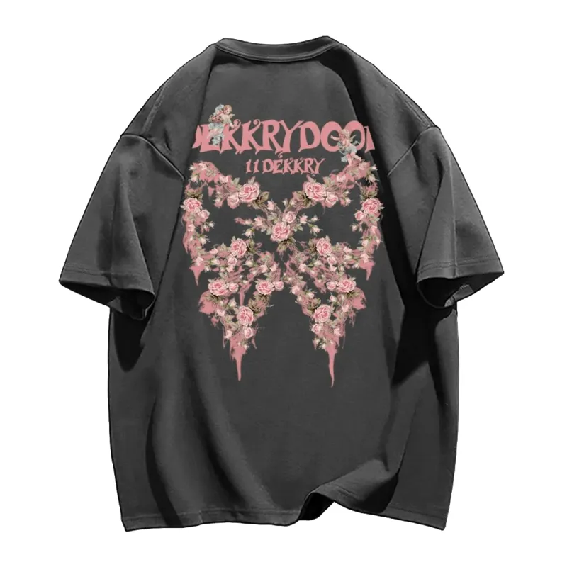 Crush Skull | Urban Flower Butterfly Graphic T-shirt