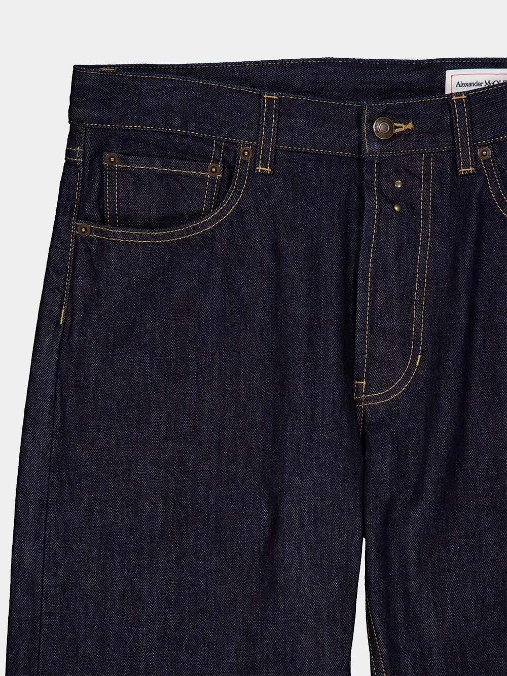 Cuffed Contrast Jeans