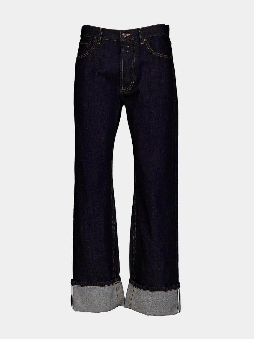 Cuffed Contrast Jeans