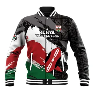 Custom Afro Kenya Baseball Jacket Rugby Sevens - African Pattern LT15