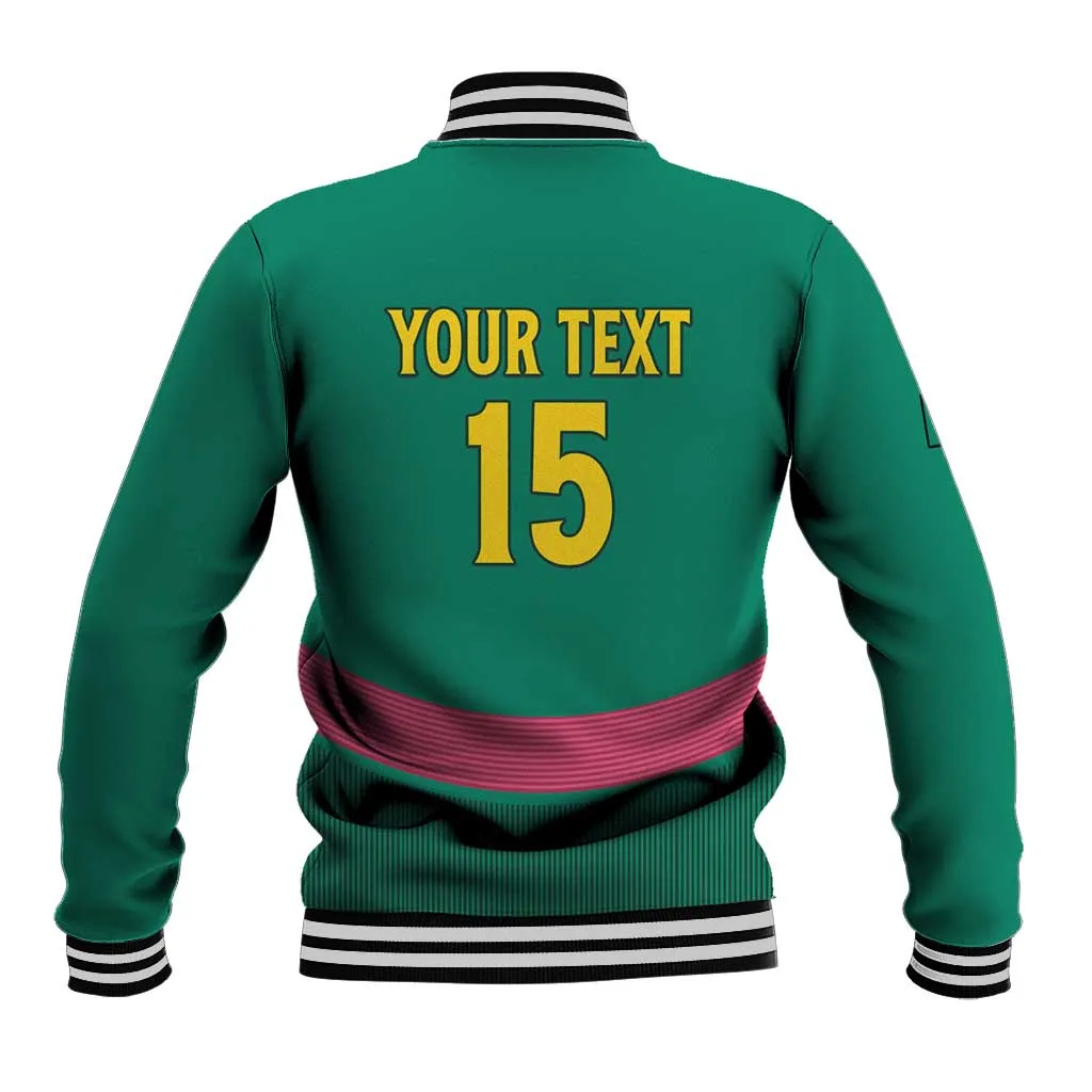 Custom Cameroun Football Baseball Jacket Allez les Lions LT15