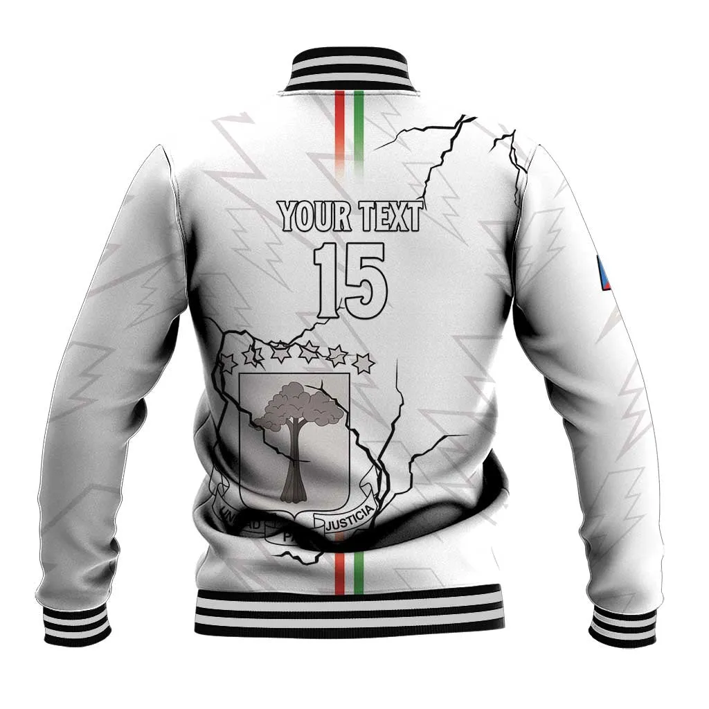 Custom Equatorial Guinea Football Baseball Jacket Go Champions - White Version LT15