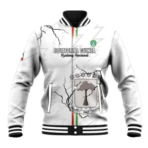 Custom Equatorial Guinea Football Baseball Jacket Go Champions - White Version LT15