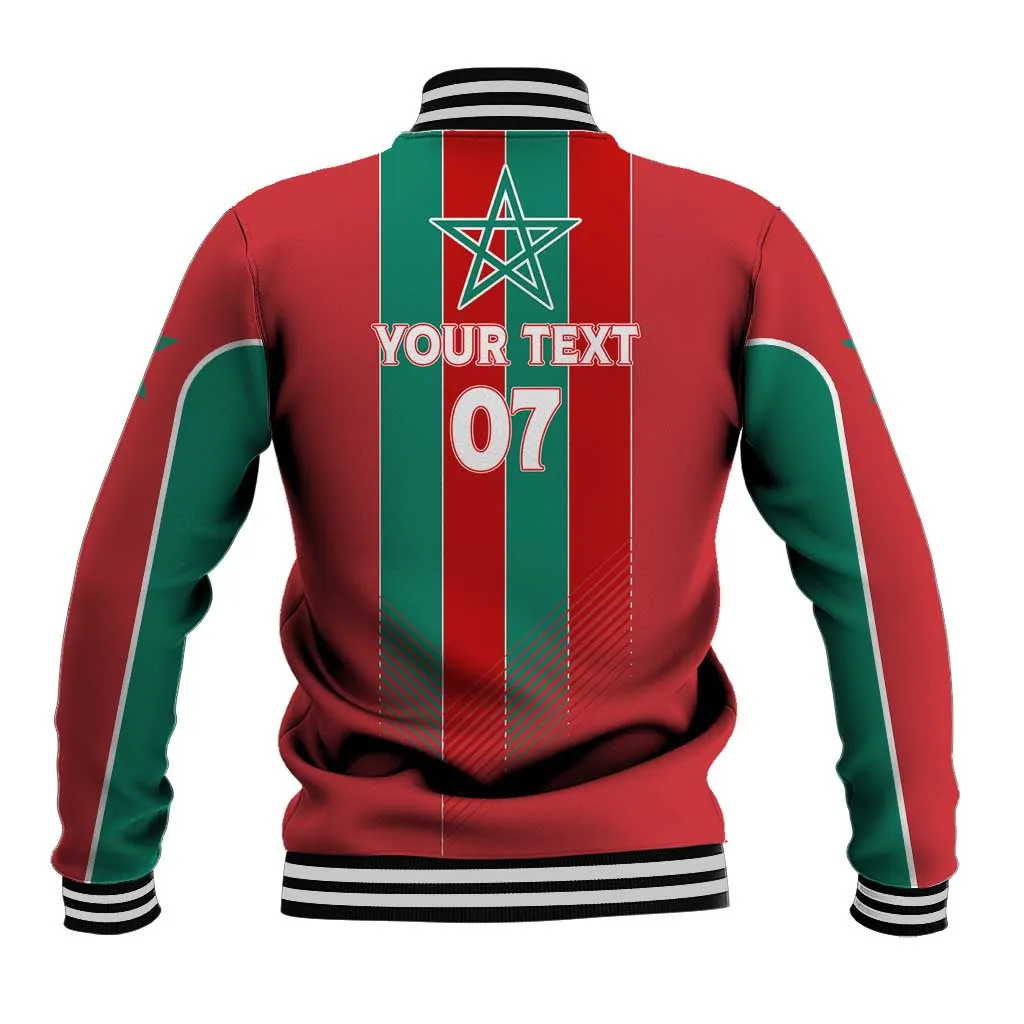 Custom Morocco Football Baseball Jacket Nations Cup 2024 Atlas Lions LT7