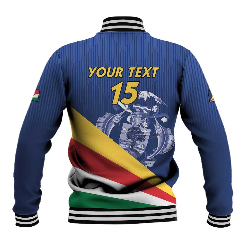 Custom Seychelles Beach Soccer 2025 Baseball Jacket Go Champions Sesel LT15