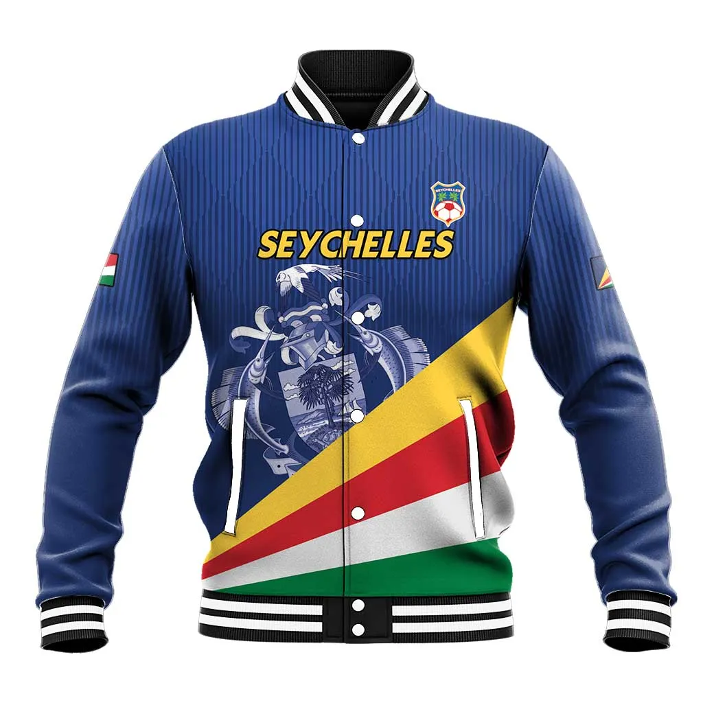 Custom Seychelles Beach Soccer 2025 Baseball Jacket Go Champions Sesel LT15