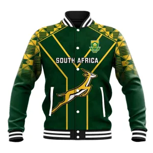 Custom South Africa Rugby Baseball Jacket Go Champions Springboks LT14
