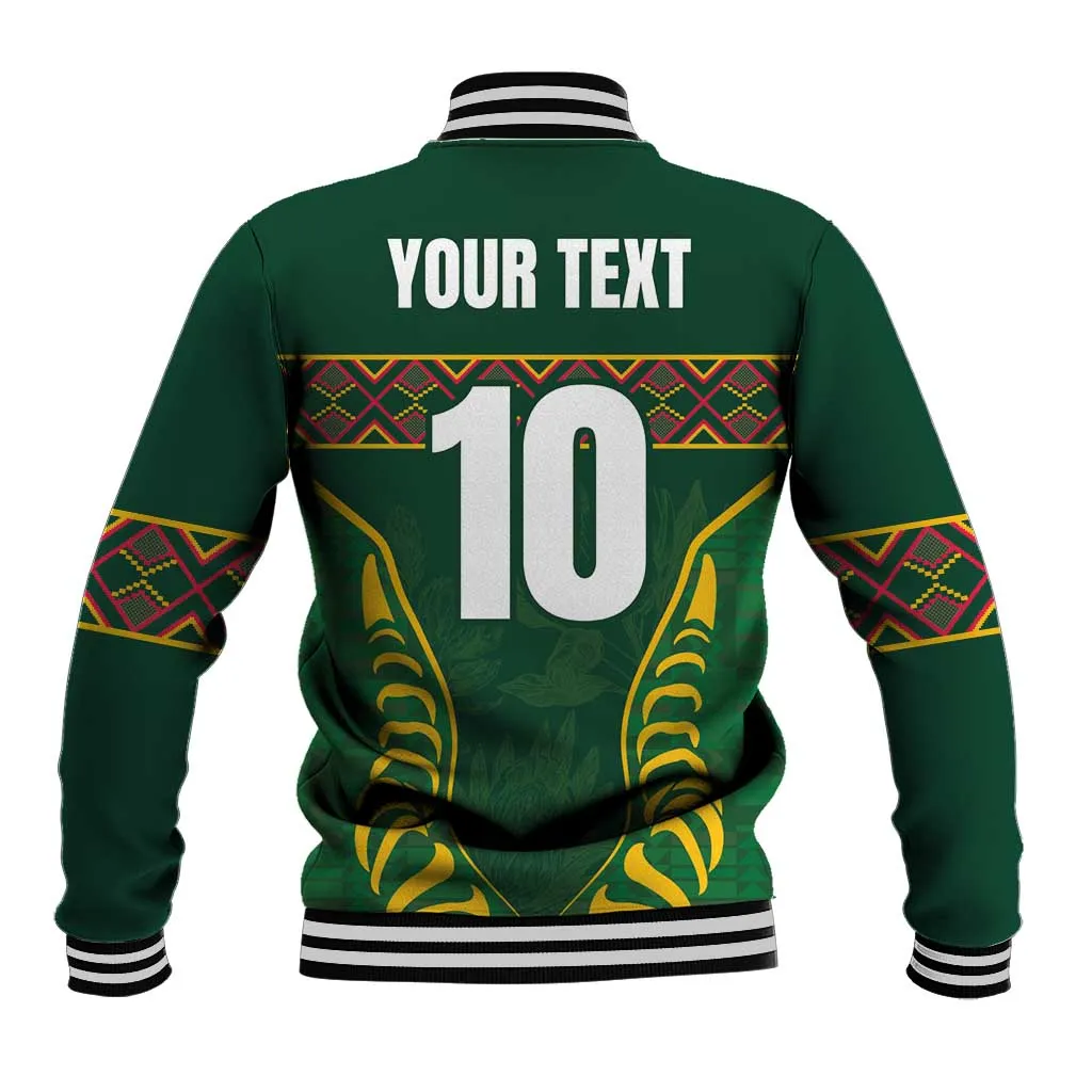 Custom South Africa Rugby Baseball Jacket Springboks Spirit and King Protea LT03