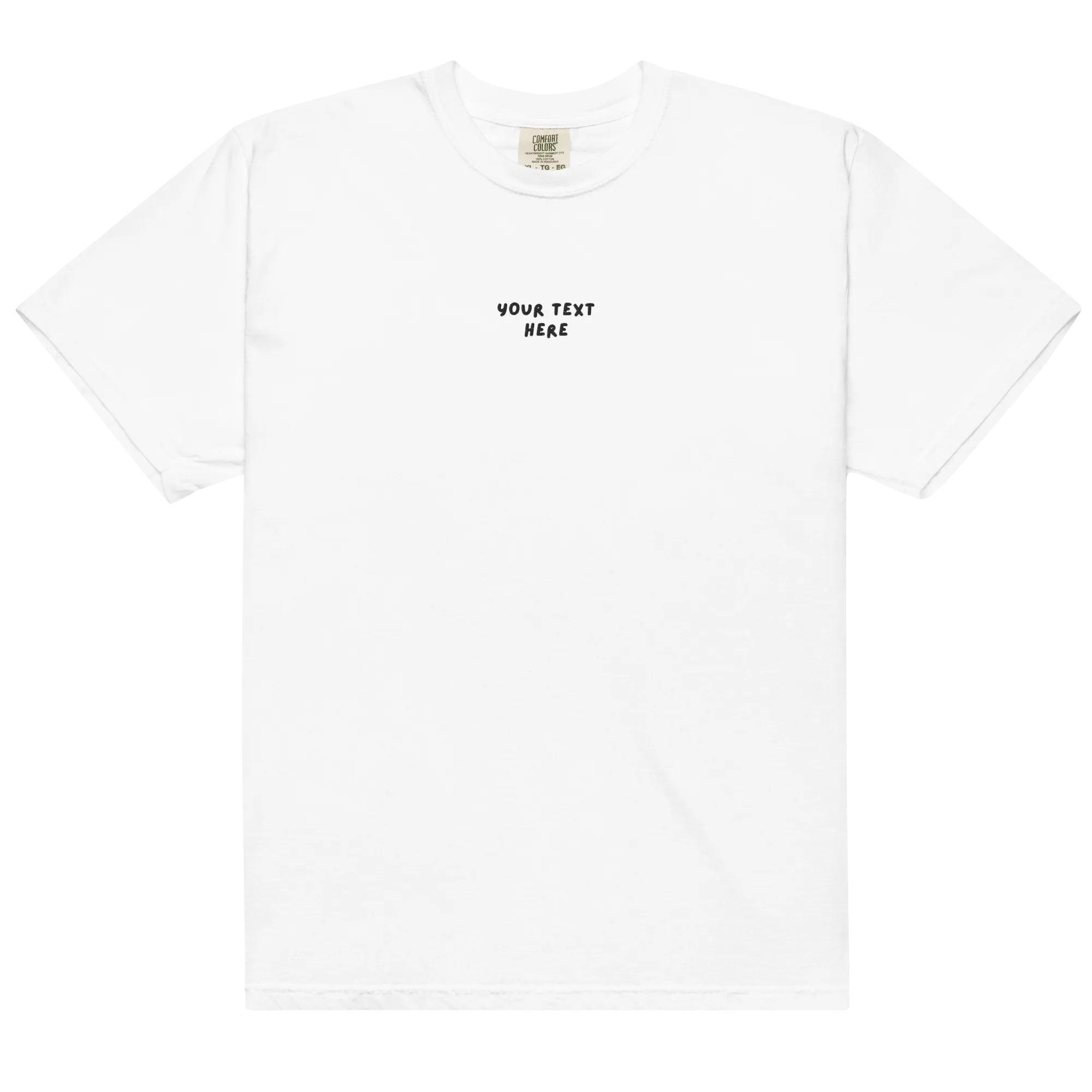 CUSTOM Your Text Playful Embroidered Premium T-Shirt