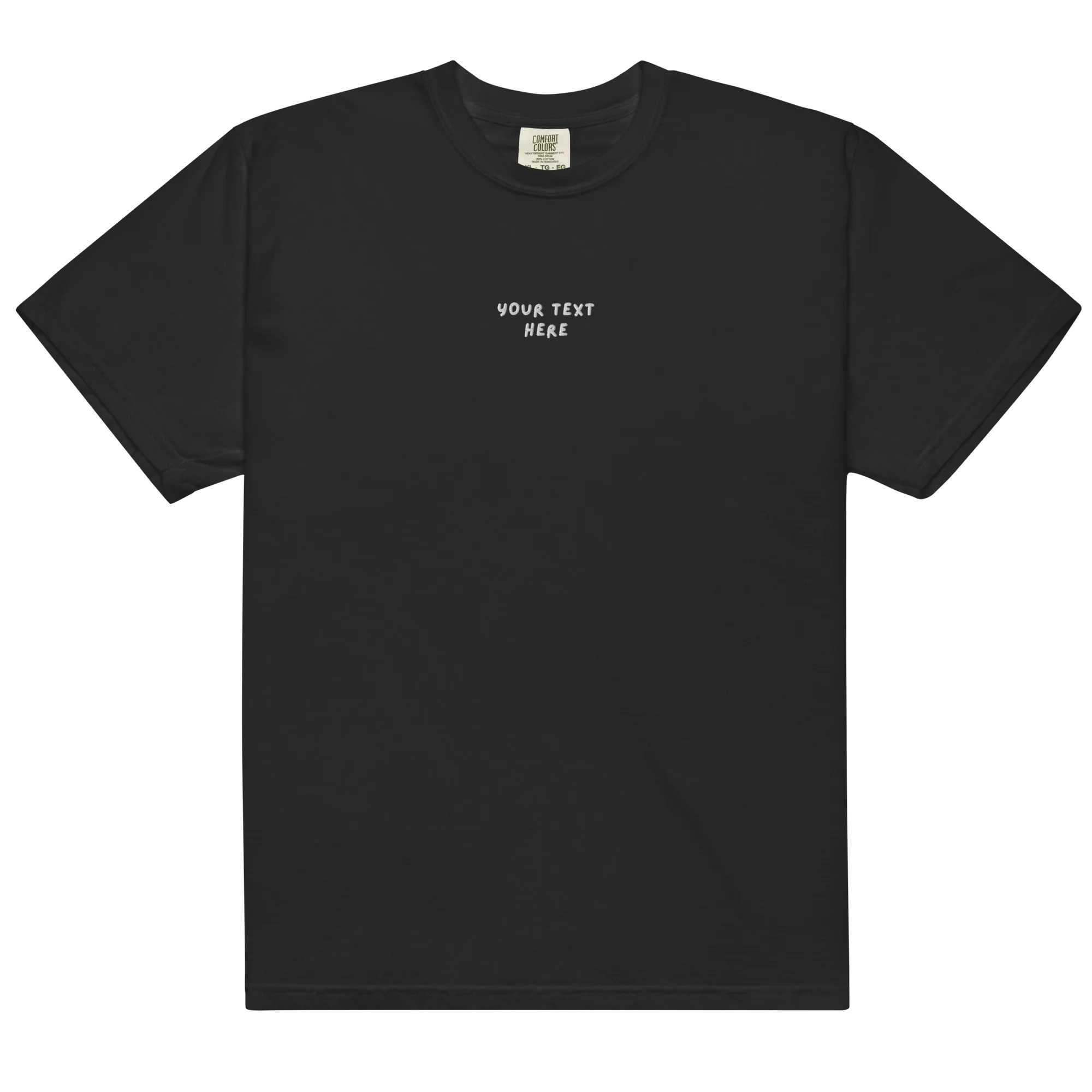CUSTOM Your Text Playful Embroidered Premium T-Shirt