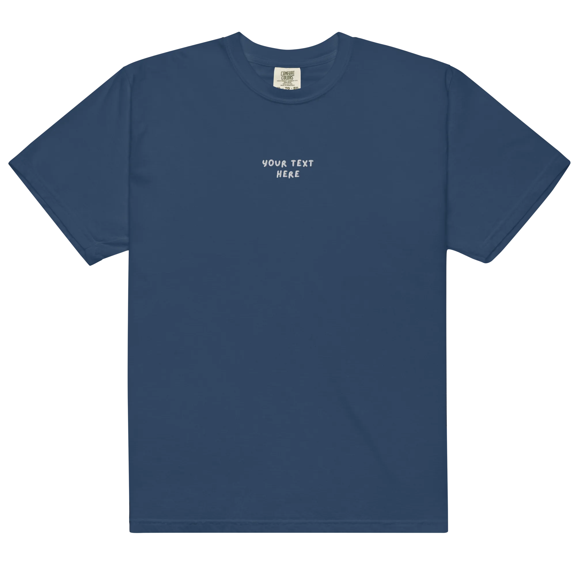 CUSTOM Your Text Playful Embroidered Premium T-Shirt