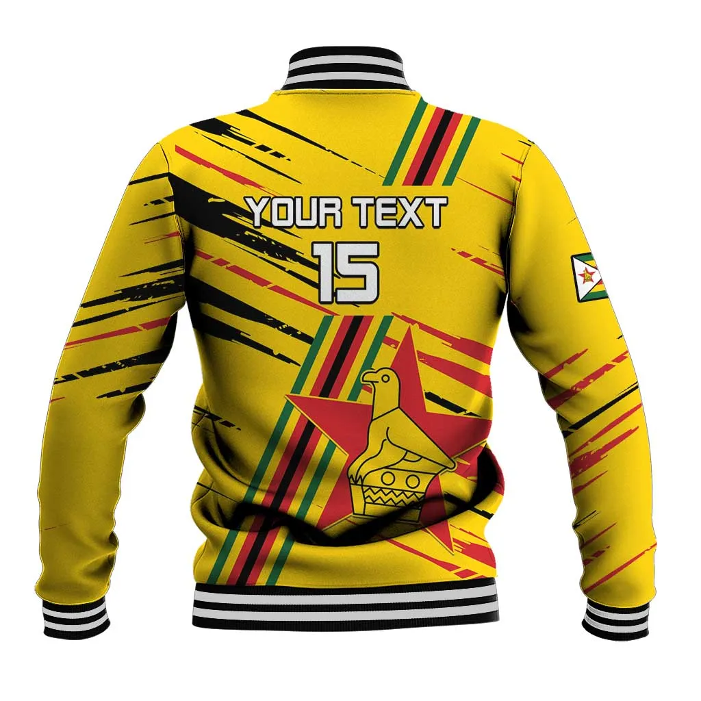 Custom Zimbabwe Football Baseball Jacket Grunge Style LT15