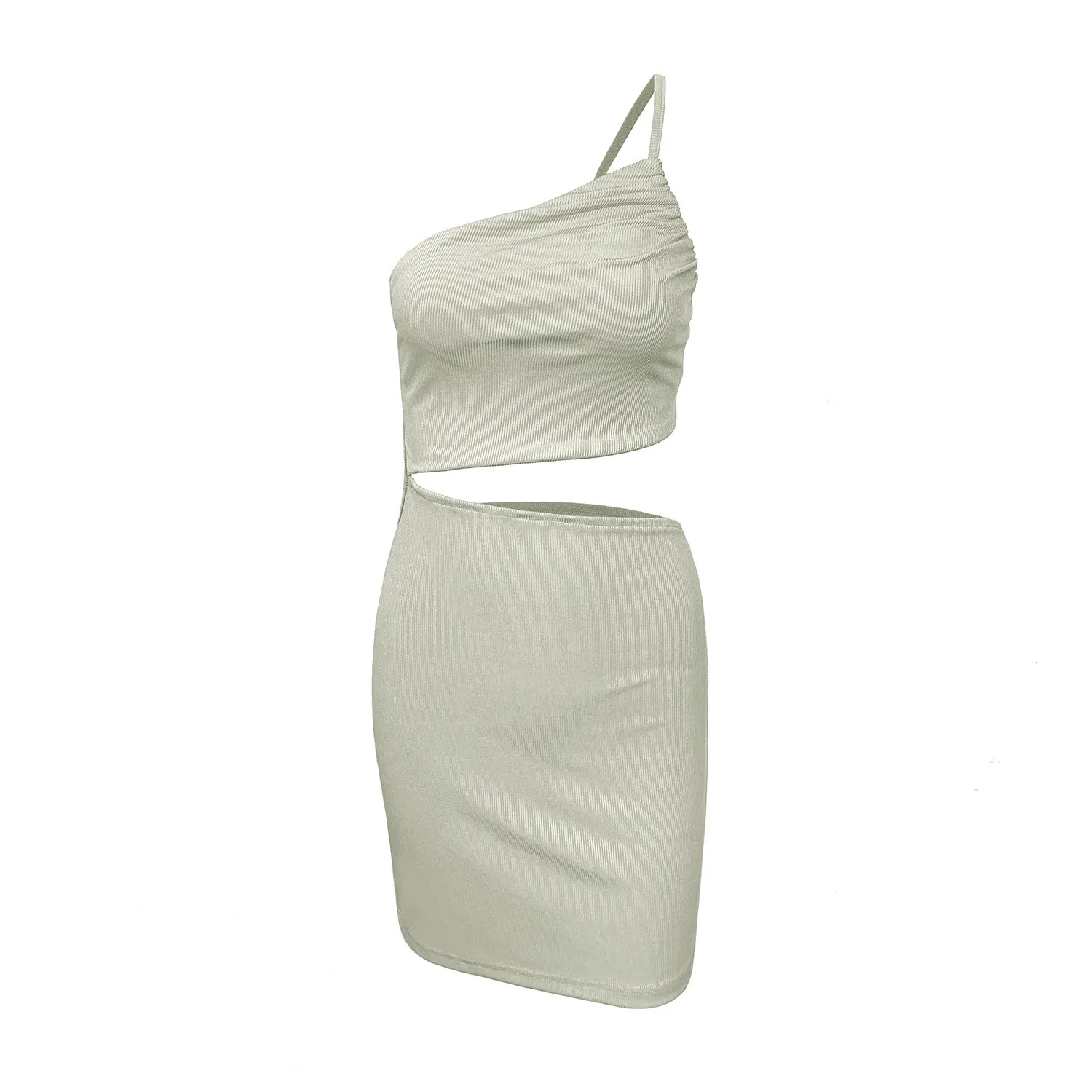 Cut Out One Shoulder Party Dress