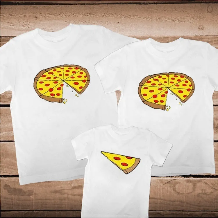 Cute Pizza Short Sleeve Family