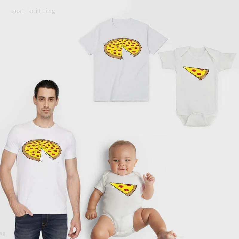 Cute Pizza Short Sleeve Family