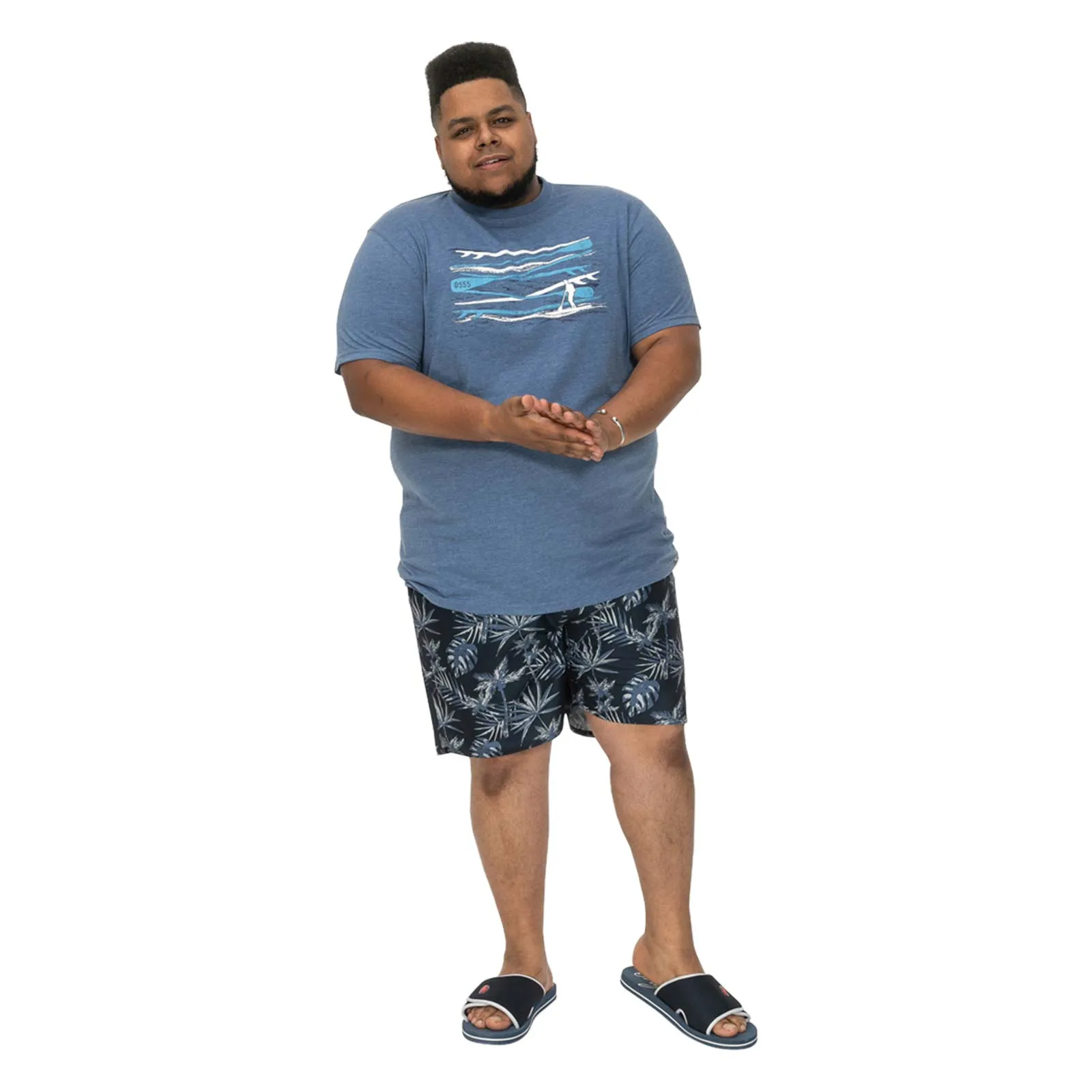 D555 Mens Cardiff Big & Tall Graphic Short Sleeve T-Shirt